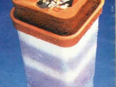 ...e infine il gelato push up �Vip� guarnito di cocco a granella